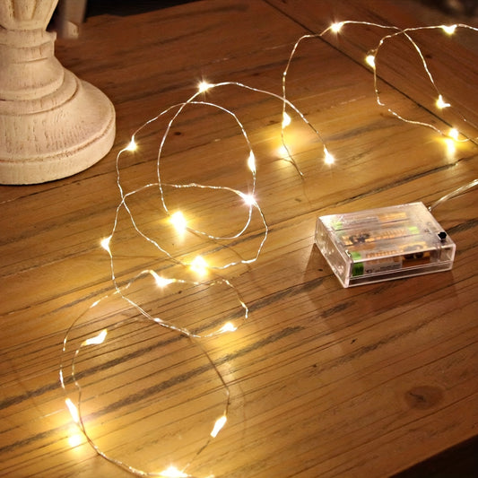 1 pack 50 LED Fairy Lights - 5 Meter, 3AA Battery Powered, Perfect for Christmas, Weddings, Parties, Family Vacations, Gatherings, and More - Always On